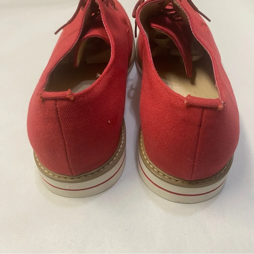 J.D. Fisk Men’s Oxford Shoes Size 12 Canvas Red Masculine Designer